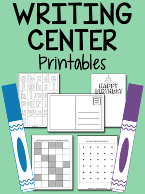 pre k reading printables Writing Center Printables for Pre-K Kids