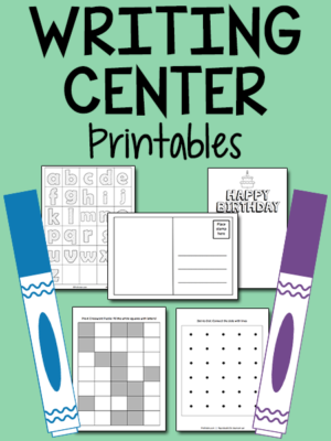 Writing Center Printables for Pre-K Kids