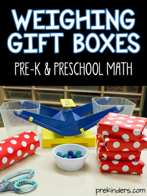 Christmas Math Weighing Gift Boxes