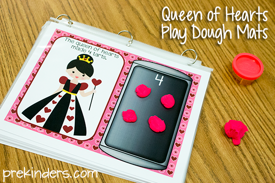 Heart Play Dough Math Mat