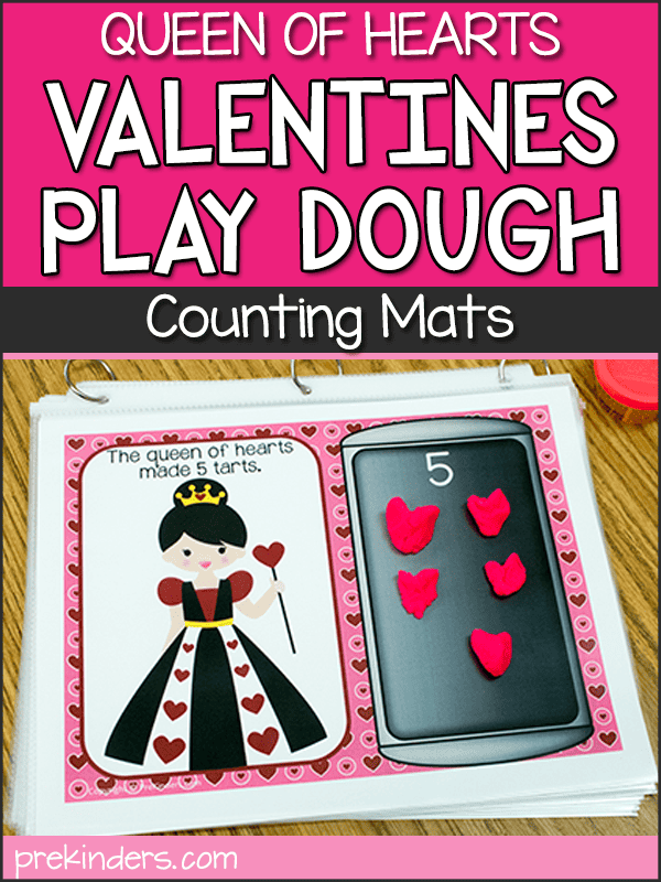 Valentine Queen of Hearts Play Dough Mats