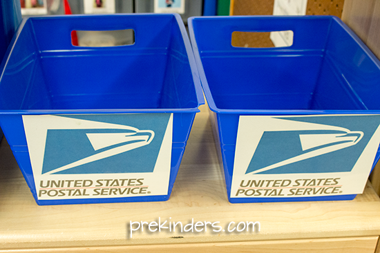 Post Office Dramatic Play Sorting Bins