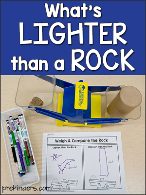 What's Lighter than a Rock? science experiment for preschool kids