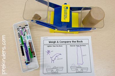 Weight Set For Rocks Weighing and Comparing Rocks - PreKinders