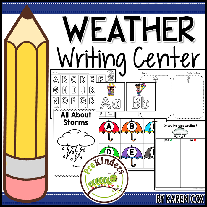 Writing Center Weather Theme Printables