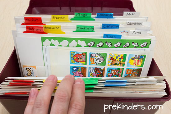 Sticker Storage for Teachers