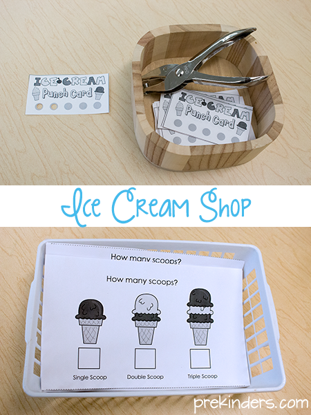 ice cream shop printables