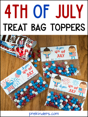 4th of July Treat Bag Topper (Independence Day)