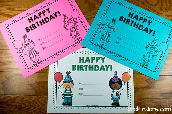 Free Printable Birthday Chart For Preschool