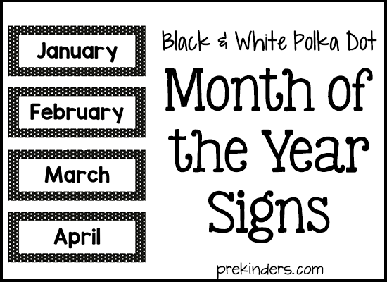 Months of the Year Signs