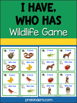 I Have Who Has Wildlife Game Printable