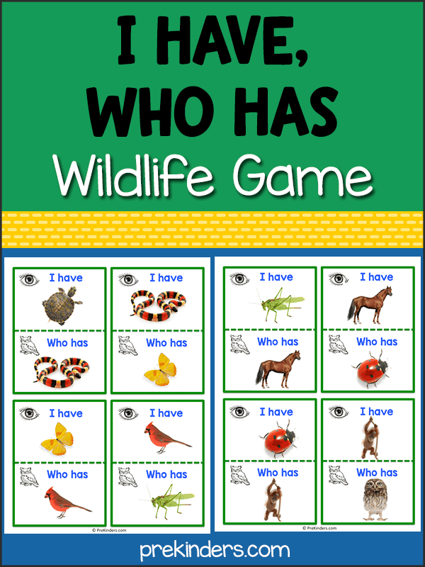  I Have Who Has Wildlife Game Printable