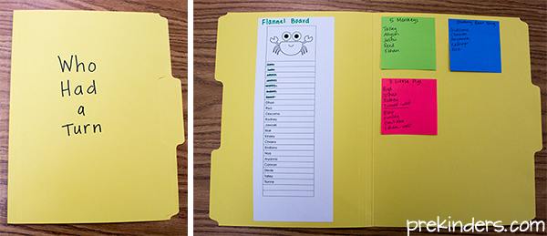 Teacher Tip: Keep track of who had a turn