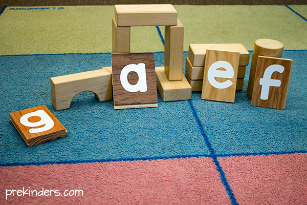 Giant letter tiles for Pre-K & Preschool