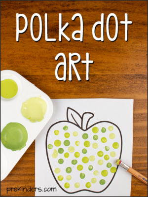 art activities in preschool Polka Dot Art for Pre-K