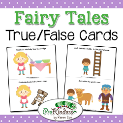Fairy Tales True False Cards