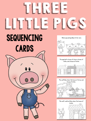 Three Little Pigs Sequencing Cards