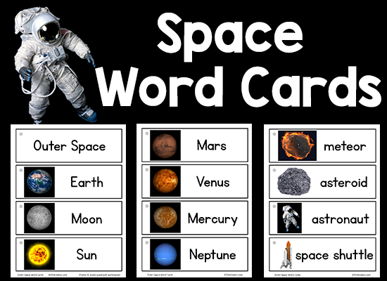 Space Picture-Word Cards - PreKinders