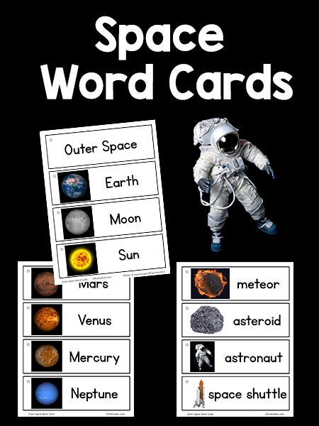 Space Picture Word Cards