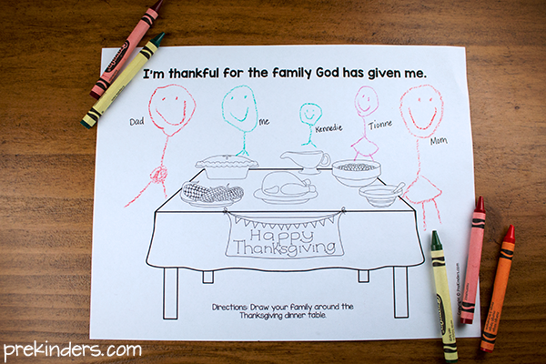 Thanksgiving Activity for Christian Preschools