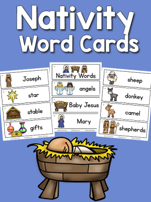 Nativity Picture Word Cards
