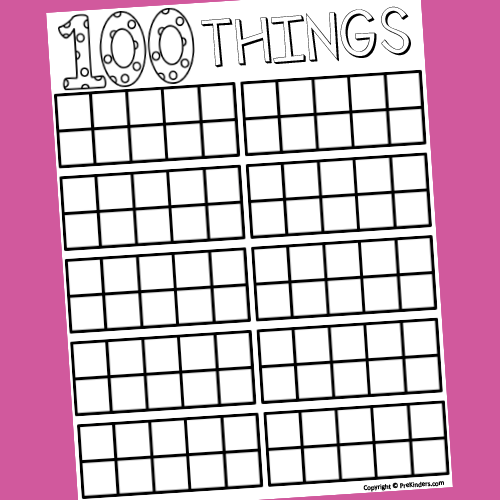 100 Day 10 Frame Printable