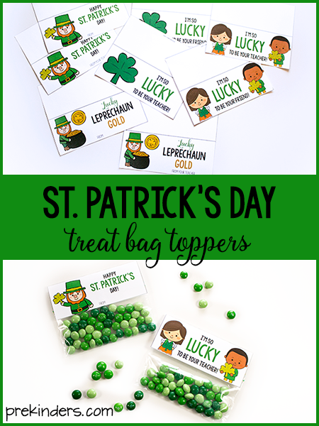 St Patrick's Day Treat Bag Toppers