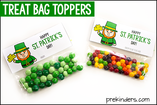 Happy St. Patrick's Day Treat Bag Toppers