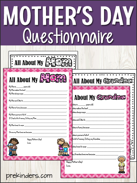 Mother's Day Questionnaire: Free Printable