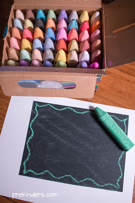 Making chalkboard signs with black card stock paper