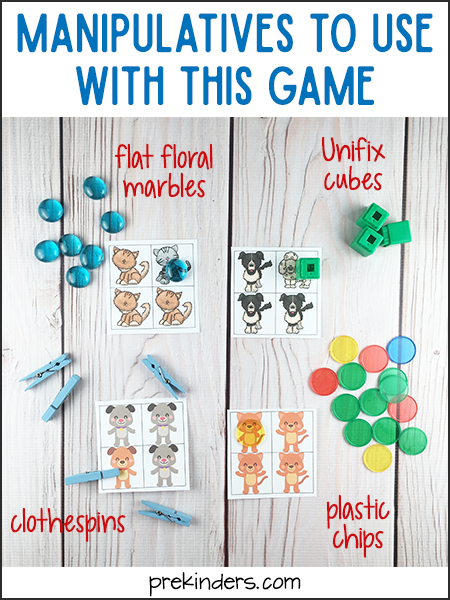 Manipulatives to use with this visual discrimination game
