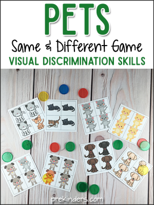Pets Same & Different Visual Discrimination Game