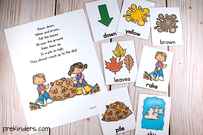 Fall the Leaves: Nursery Rhyme Card Game