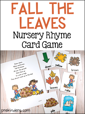 Fall the Leaves: Nursery Rhyme Card Game