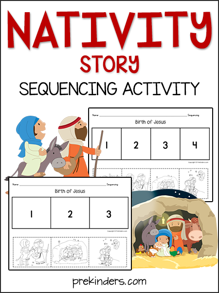 Nativity Story: Sequencing Activity - PreKinders