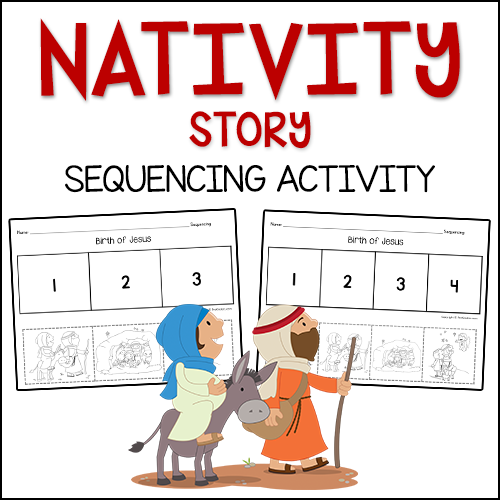 Jesus' Birth (Nativity Story) Sequencing Activity
