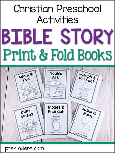 Bible Story Print Fold Books For Pre K Preschool Kids Prekinders