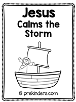 Jesus Calms Storm Print & Fold Mini Book
