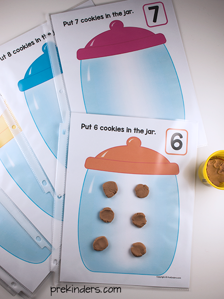 Cookie Jar Play Dough Math Mats