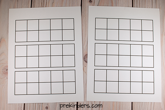 10 Frame Puzzles Grid Sheet