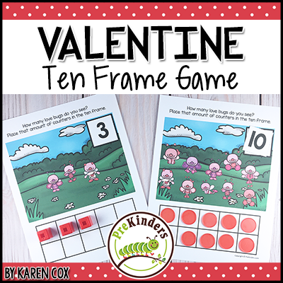 TPT Valentines 10 Frame Game