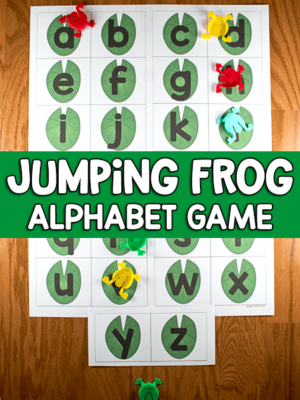 pre k reading printables Jumping Frog Alphabet Game