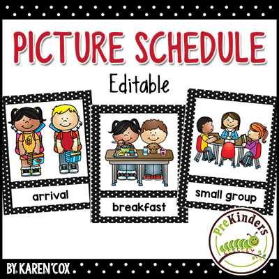 Picture Schedule for Preschool
