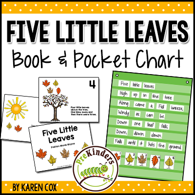 Five Little Leaves Rhyme: Pocket Chart, Books