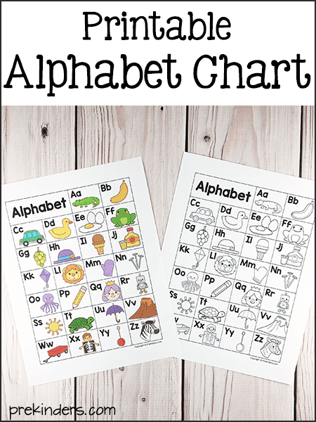 Free Alphabet Chart For Preschool