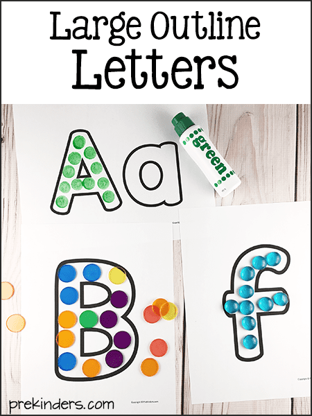 Printable Large Letter Outlines