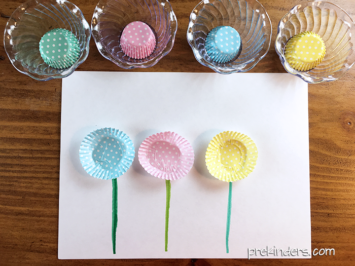 Spring Art with Cupcake Papers