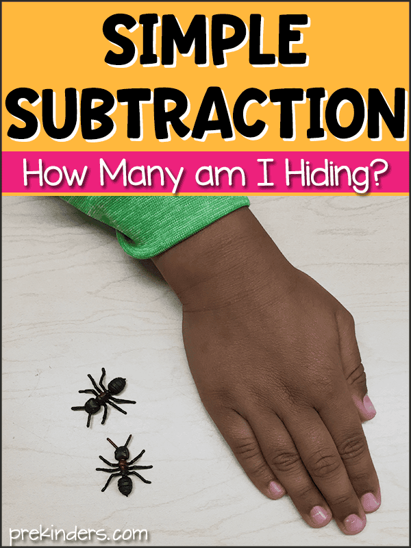 Simple Subtraction Math Game for Pre-K, Preschool