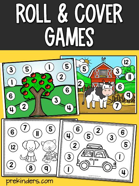 roll and cover games for math