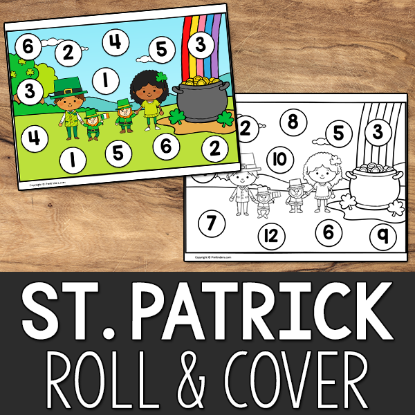 St Patrick's Roll and Cover Game Printable